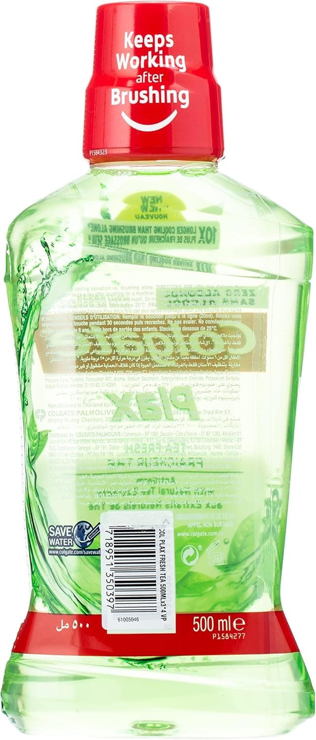 دهان شویه Colgate Plax طعم چای تازه 3×500ml دهان شویه Colgate Plax طعم چای تازه 3×500ml
