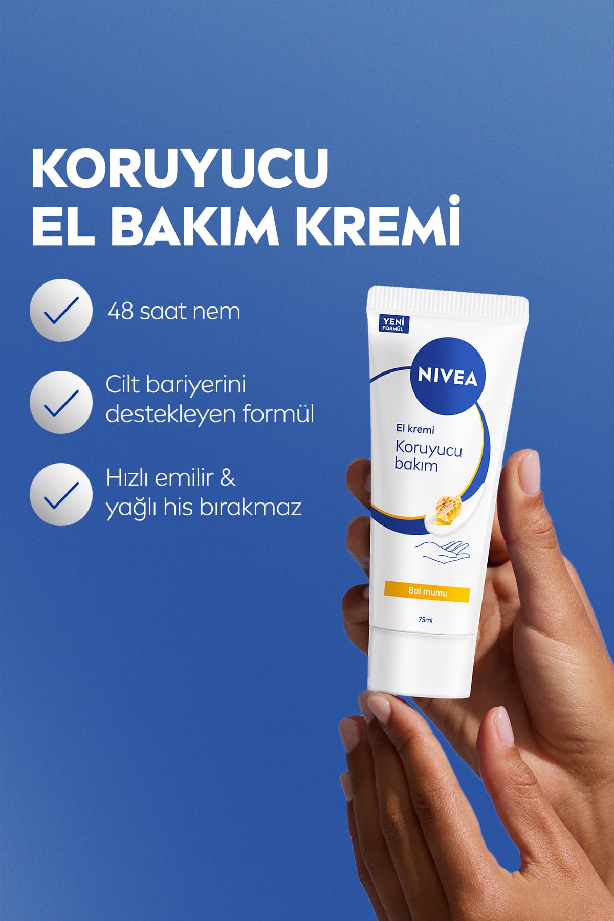کرم محافظ دست NIVEA با موم زنبور عسل 75ml کرم محافظ دست NIVEA با موم زنبور عسل 75ml