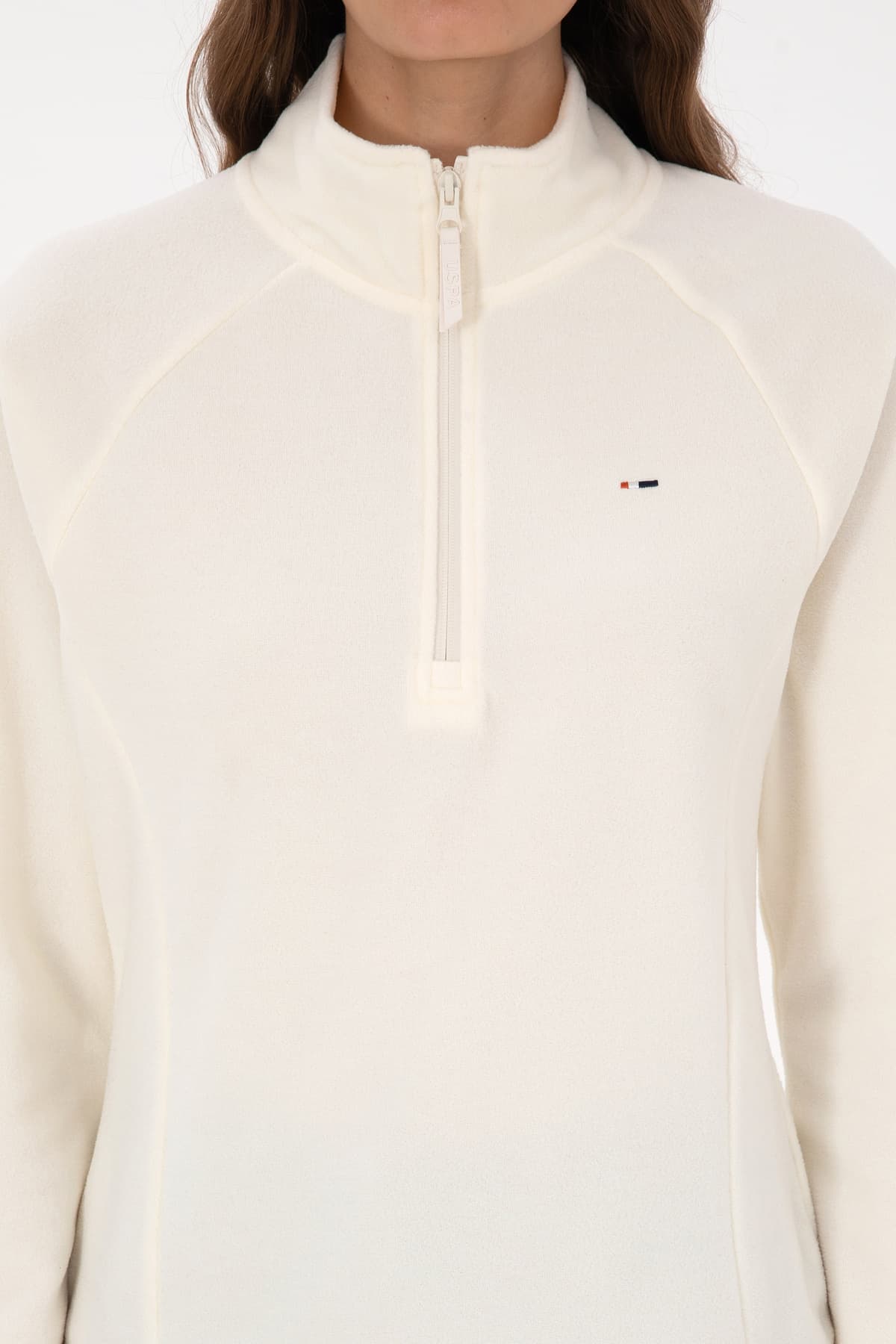 سوئیشرت پولار زنانه U.S. Polo Assn. کرم با زیپ یقه ایستاده مدل 50316714-VR256 سوئیشرت پولار زنانه U.S. Polo Assn. کرم با زیپ یقه ایستاده مدل 50316714-VR256