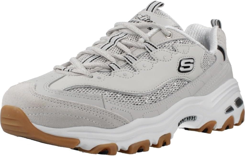 کتونی زنانه Skechers سفید مدل D'LİTES کتونی زنانه Skechers سفید مدل D'LİTES