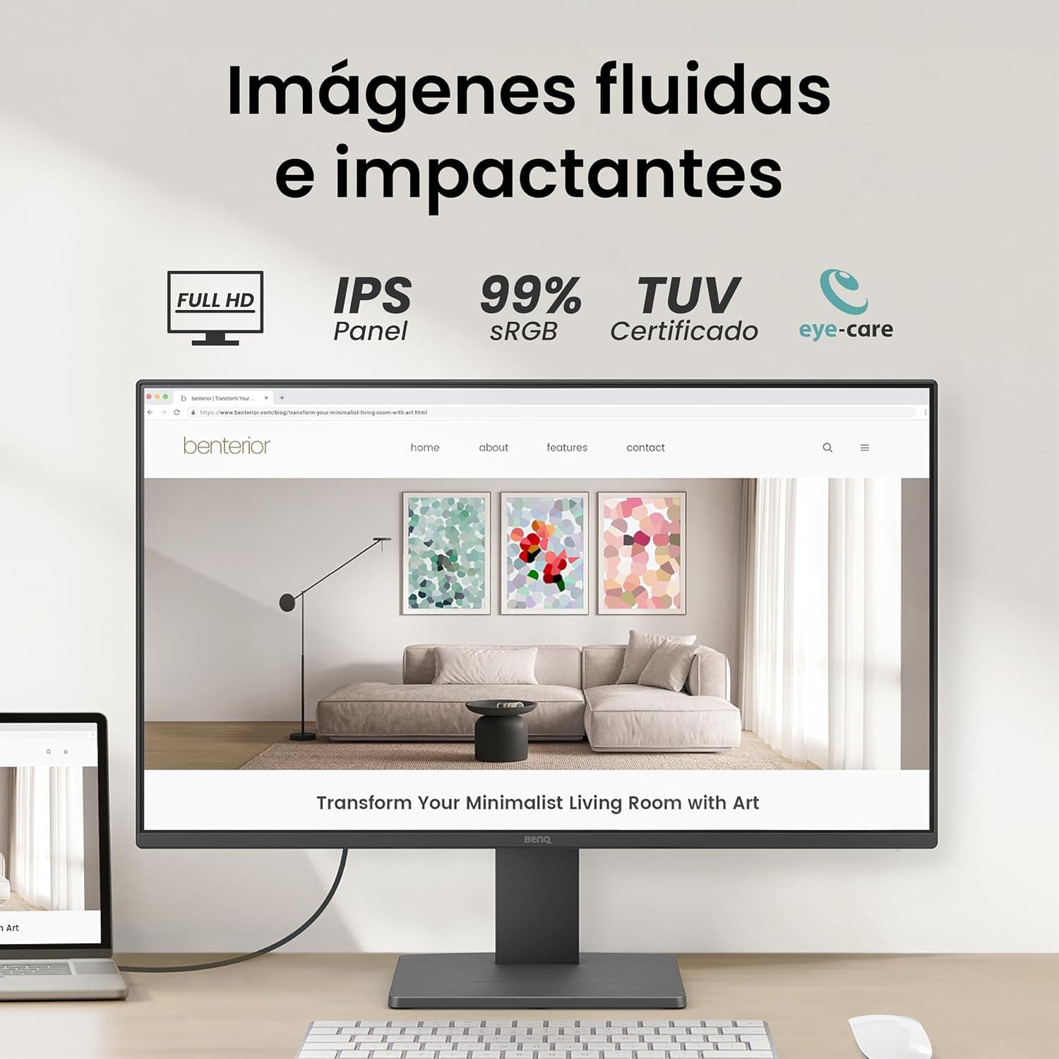 مانیتور 24" BenQ IPS 100Hz با وضوح 1080p FHD، HDMI و DisplayPort مدل GW2491 مانیتور 24" BenQ IPS 100Hz با وضوح 1080p FHD، HDMI و DisplayPort مدل GW2491