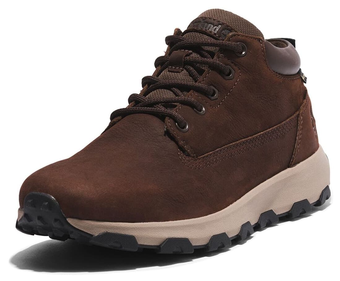 کفش اسنیکر مردانه Timberland قهوهای تیره مدل Winsor Park Mid GTX کفش اسنیکر مردانه Timberland قهوهای تیره مدل Winsor Park Mid GTX
