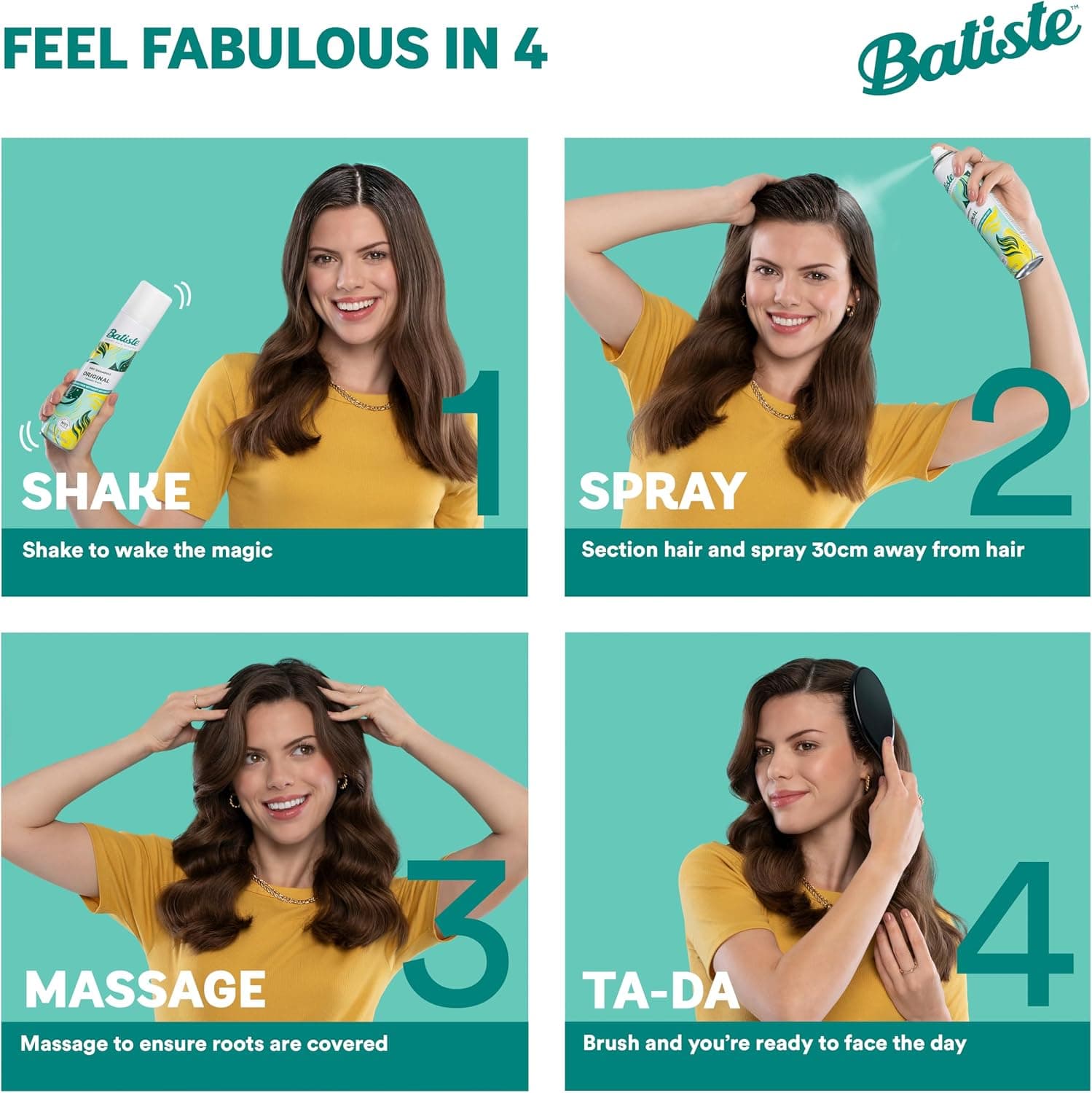 شامپو خشک حجمدهنده Batiste مناسب موهای بیحالت، پاککننده چربی ریشه 200ml شامپو خشک حجمدهنده Batiste مناسب موهای بیحالت، پاککننده چربی ریشه 200ml