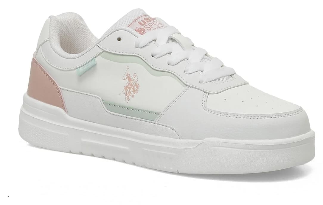 کفش اسنیکر زنانه U.S. Polo Assn. سفید مدل HOOD 6FX کفش اسنیکر زنانه U.S. Polo Assn. سفید مدل HOOD 6FX