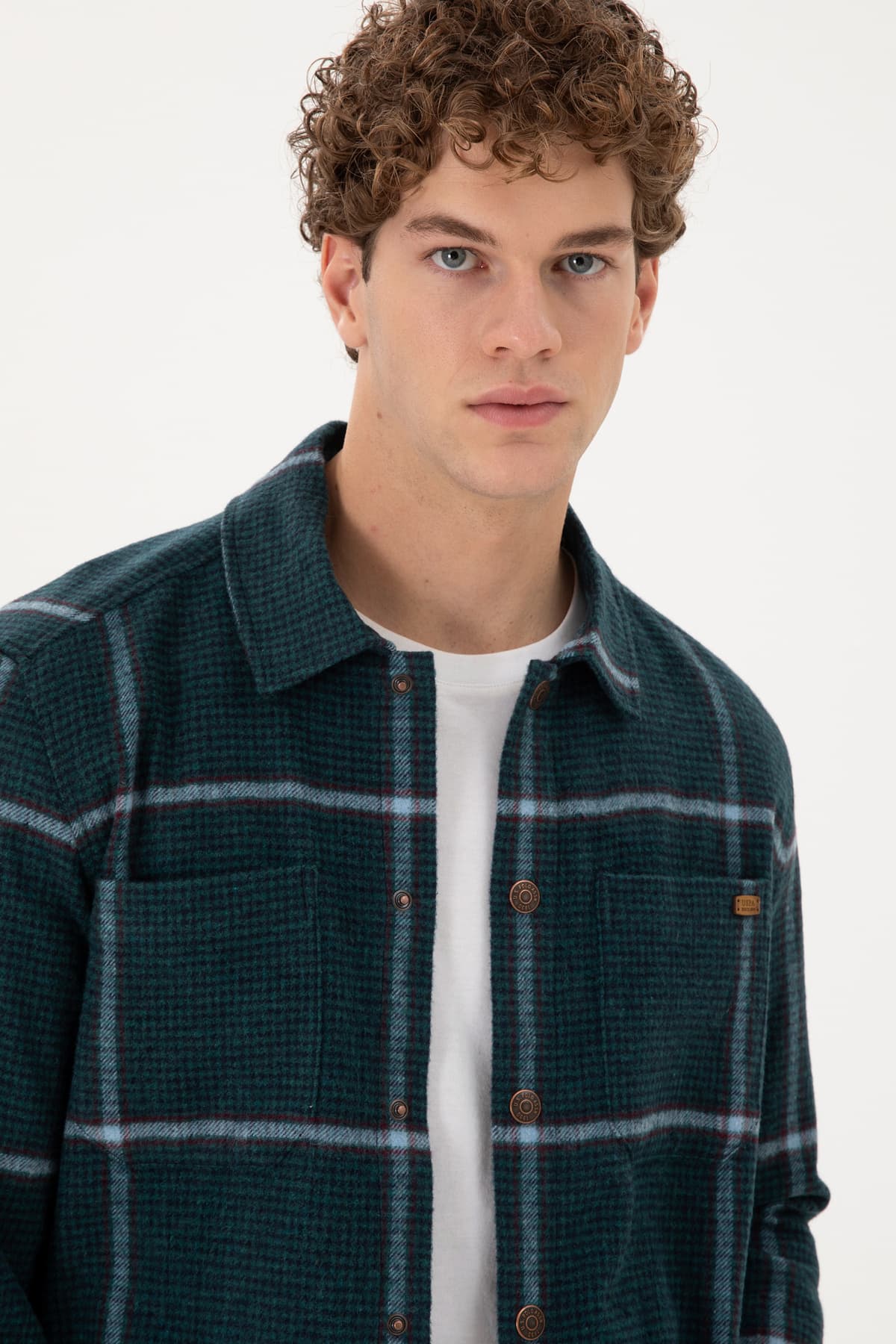 پیراهن مردانه U.S. Polo Assn. سبز تیره آستینبلند مدل 50291250-VR079 پیراهن مردانه U.S. Polo Assn. سبز تیره آستینبلند مدل 50291250-VR079
