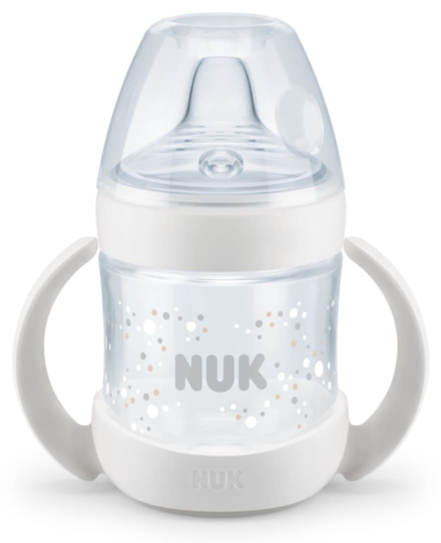 لیوان آموزشی Nuk نشانگر حرارتی PP Nature Sense 150ml سفید لیوان آموزشی Nuk نشانگر حرارتی PP Nature Sense 150ml سفید