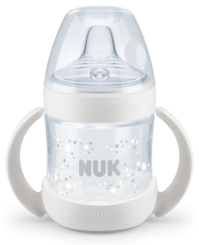 لیوان آموزشی Nuk نشانگر حرارتی PP Nature Sense 150ml سفید لیوان آموزشی Nuk نشانگر حرارتی PP Nature Sense 150ml سفید