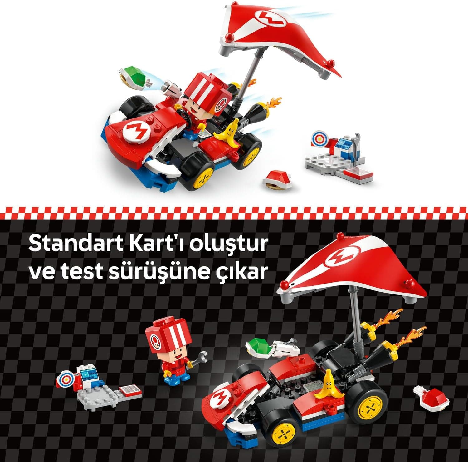 لگو Super Mario Mario Kart مدل 72032 با فیگور Toad لگو Super Mario Mario Kart مدل 72032 با فیگور Toad