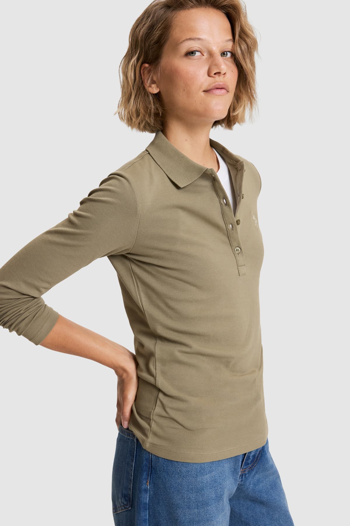 سوئیشرت زنانه U.S. Polo Assn. خاکی بیسیک مدل 50326760-VR027 سوئیشرت زنانه U.S. Polo Assn. خاکی بیسیک مدل 50326760-VR027