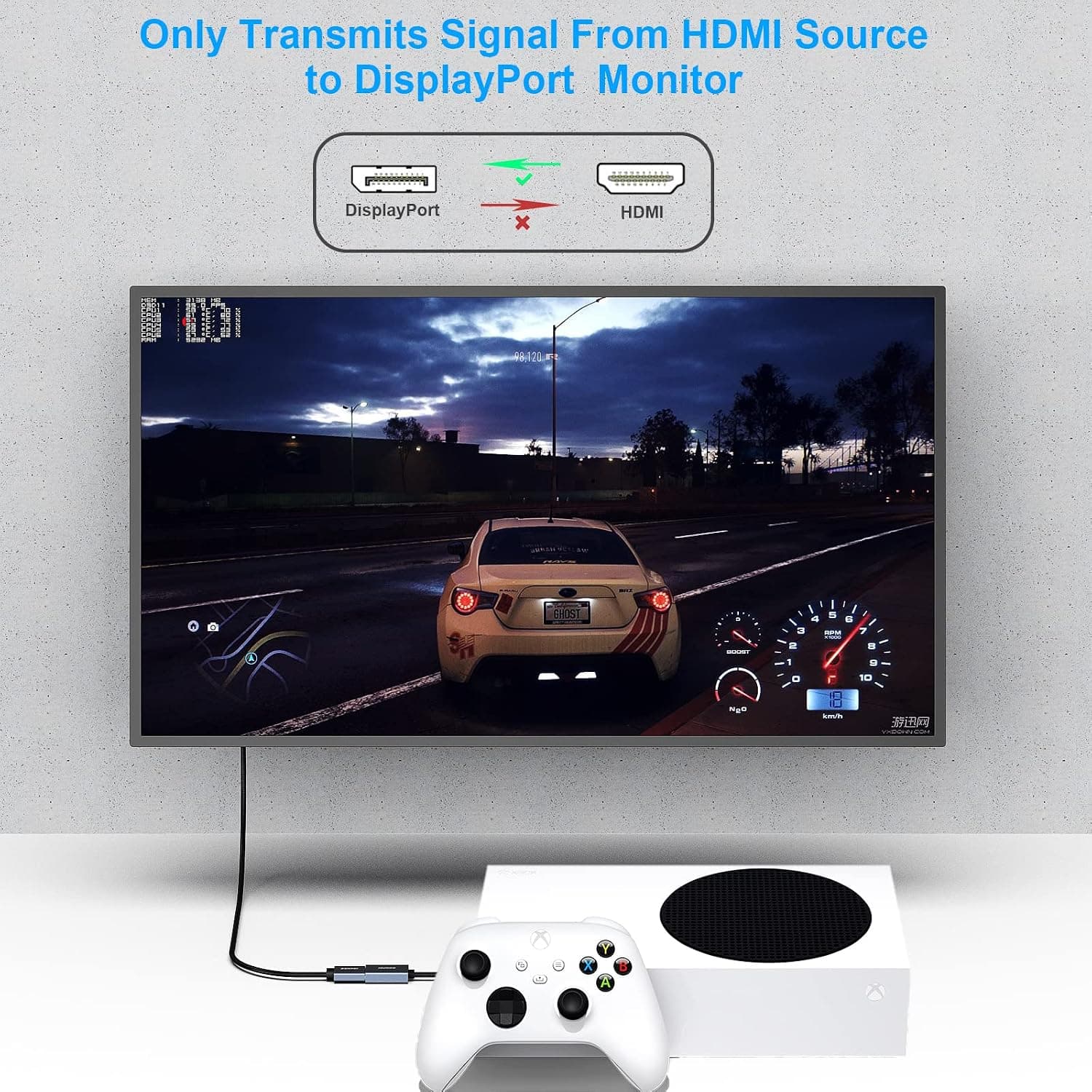 مبدل HDMI به DisplayPort برند BENFEI سازگار با رایانه، لپتاپ، PS5 و Xbox One مدل 4K@60Hz مبدل HDMI به DisplayPort برند BENFEI سازگار با رایانه، لپتاپ، PS5 و Xbox One مدل 4K@60Hz