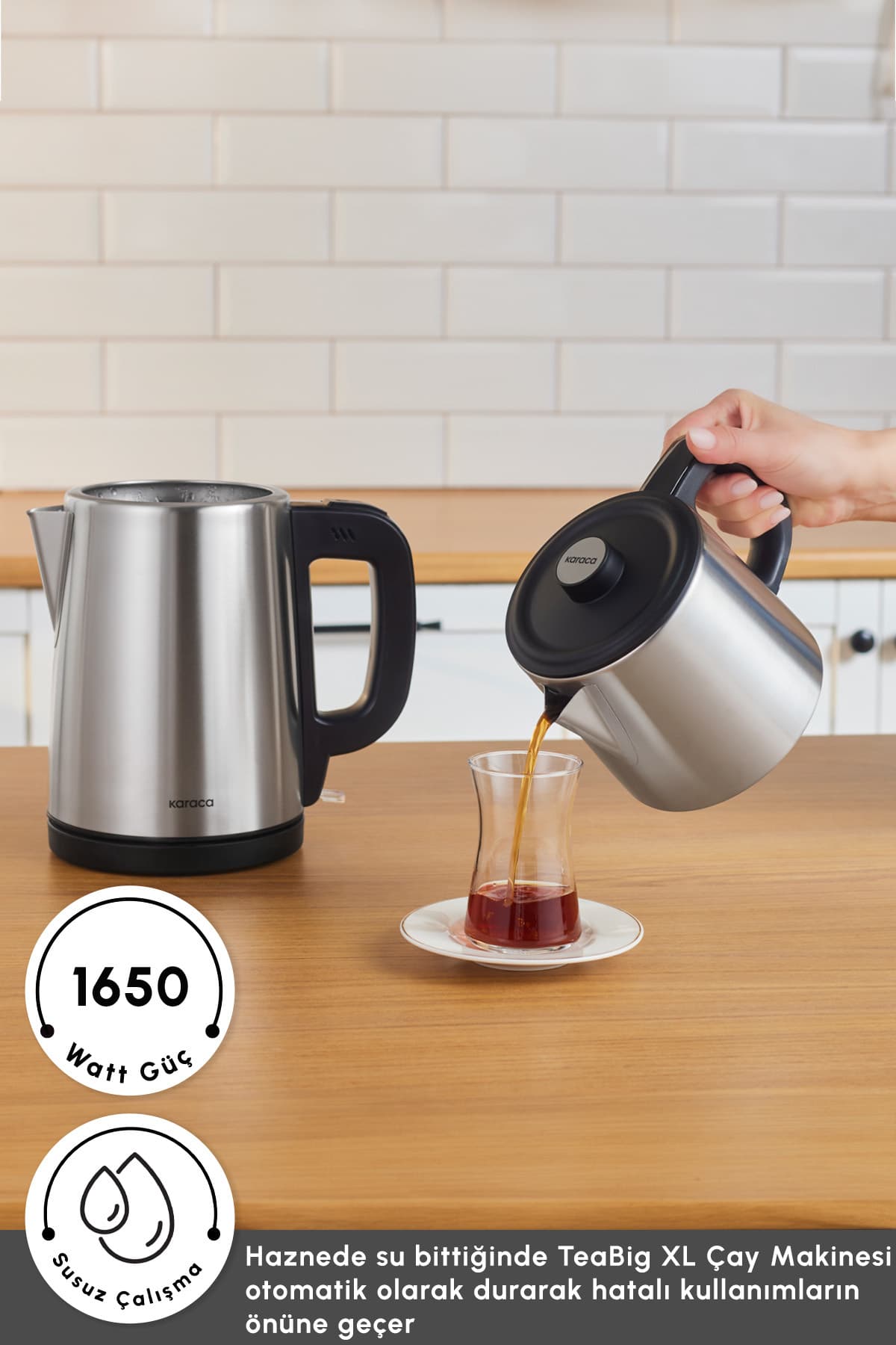 چایساز و آبجوشکن استیل 2 در 1 Karaca TeaBig XL با ظرفیت 35 لیوان چای چایساز و آبجوشکن استیل 2 در 1 Karaca TeaBig XL با ظرفیت 35 لیوان چای