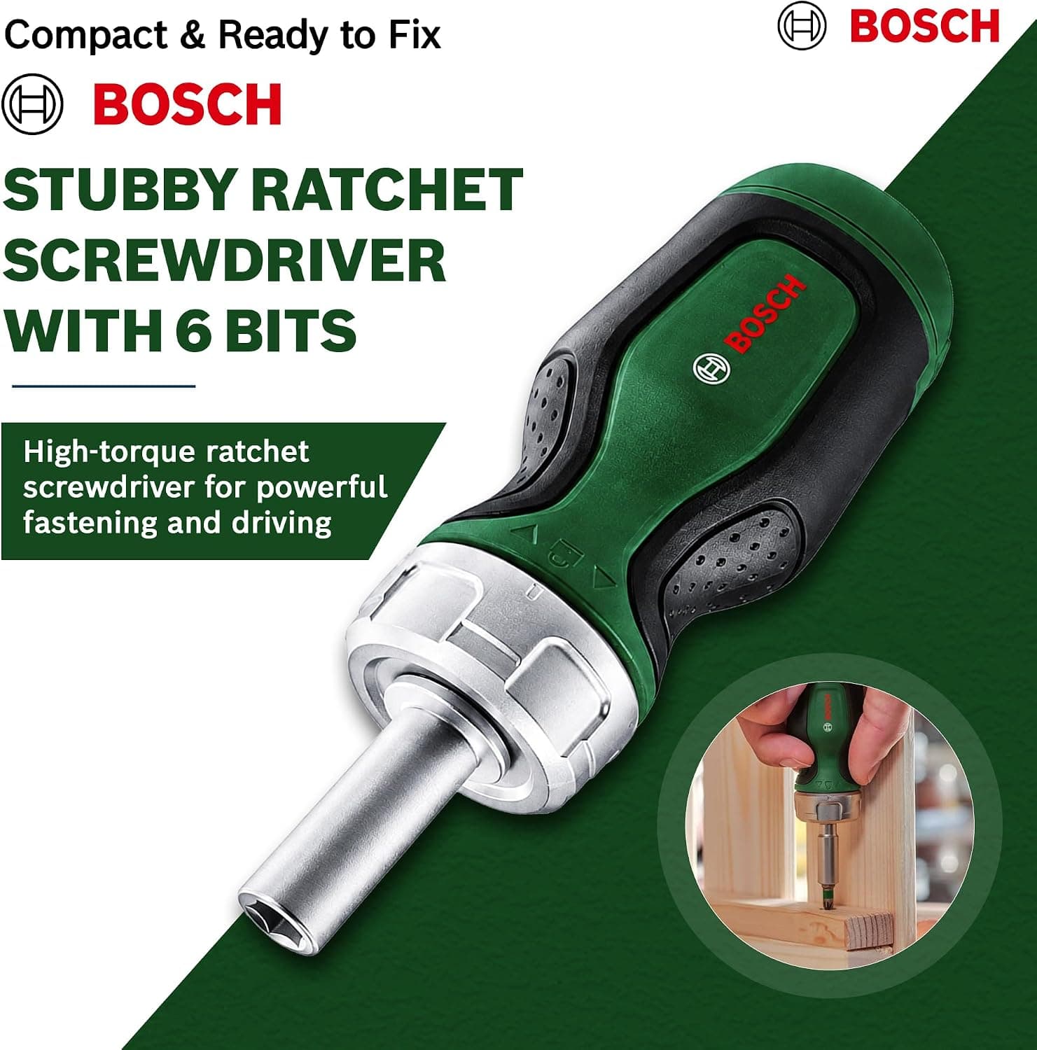 مجموعه پیچگوشتی جغجغهای 6 پارچه Bosch مدل 1600A027PK مجموعه پیچگوشتی جغجغهای 6 پارچه Bosch مدل 1600A027PK