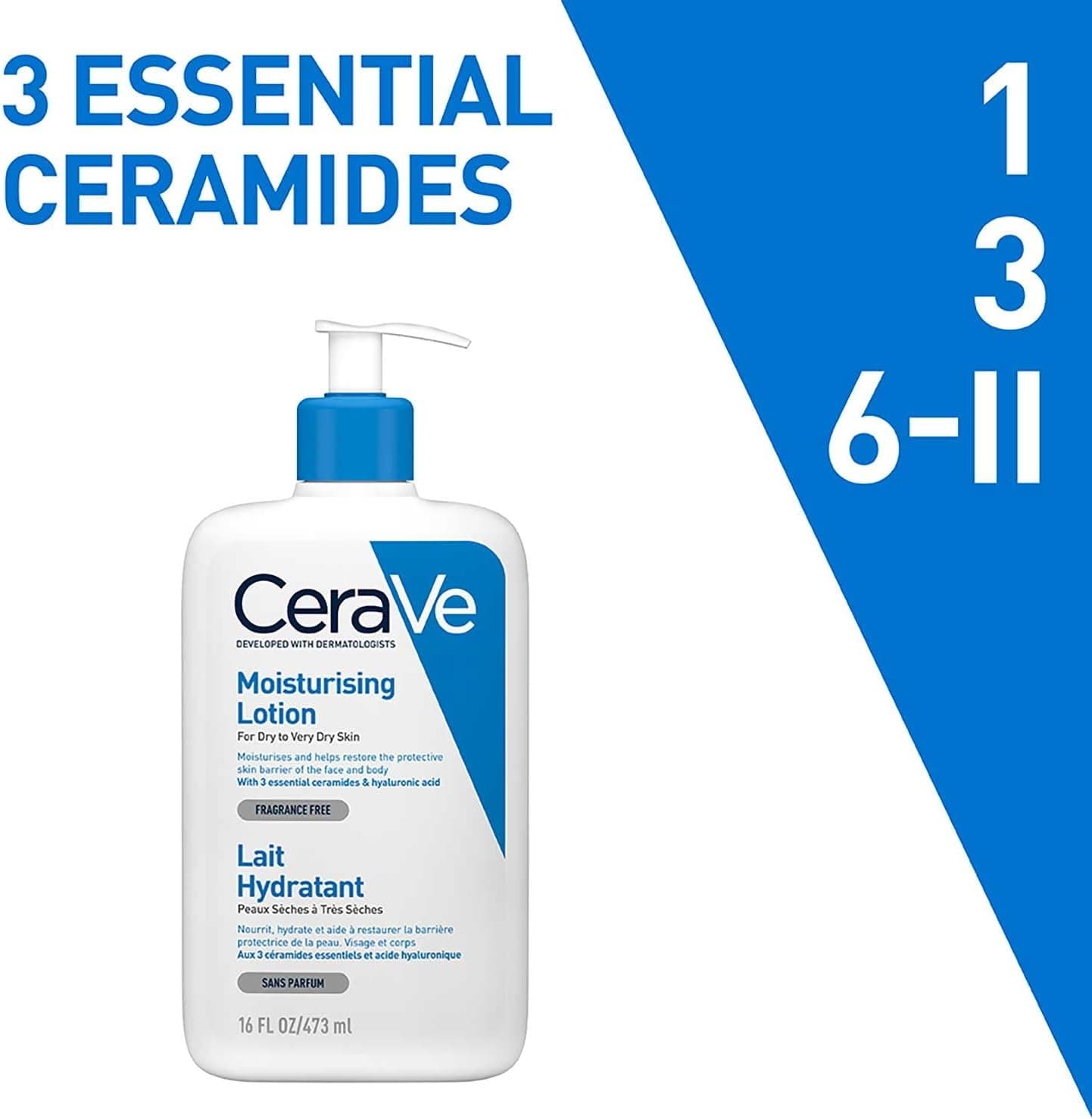 لوسیون آبرسان CeraVe حجم 473 ml لوسیون آبرسان CeraVe حجم 473 ml