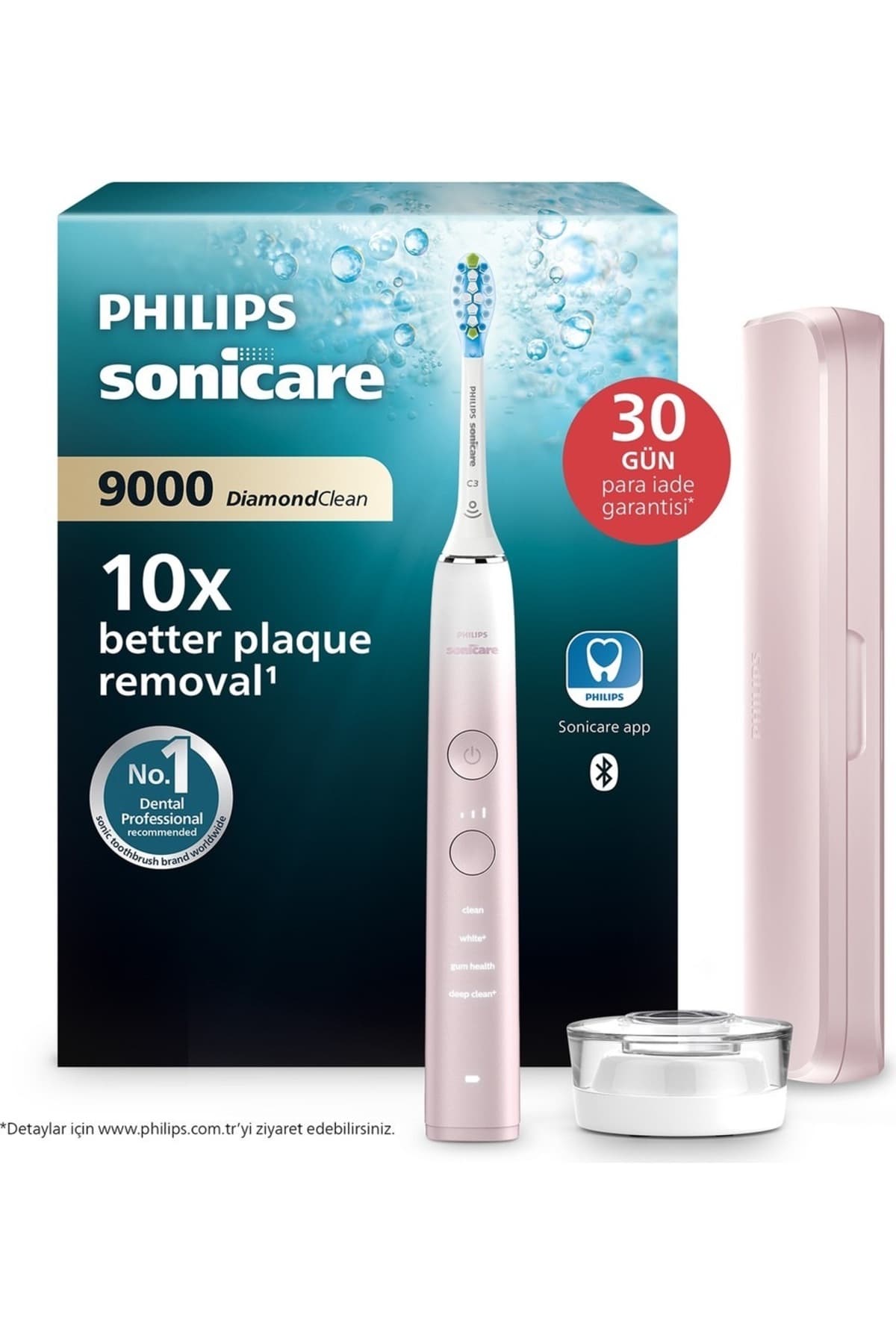 مسواک برقی شارژی Philips Sonicare DiamondClean 9000، 4 حالت تمیزکردن، حسگر فشار، صورتی گرادیانی مسواک برقی شارژی Philips Sonicare DiamondClean 9000، 4 حالت تمیزکردن، حسگر فشار، صورتی گرادیانی