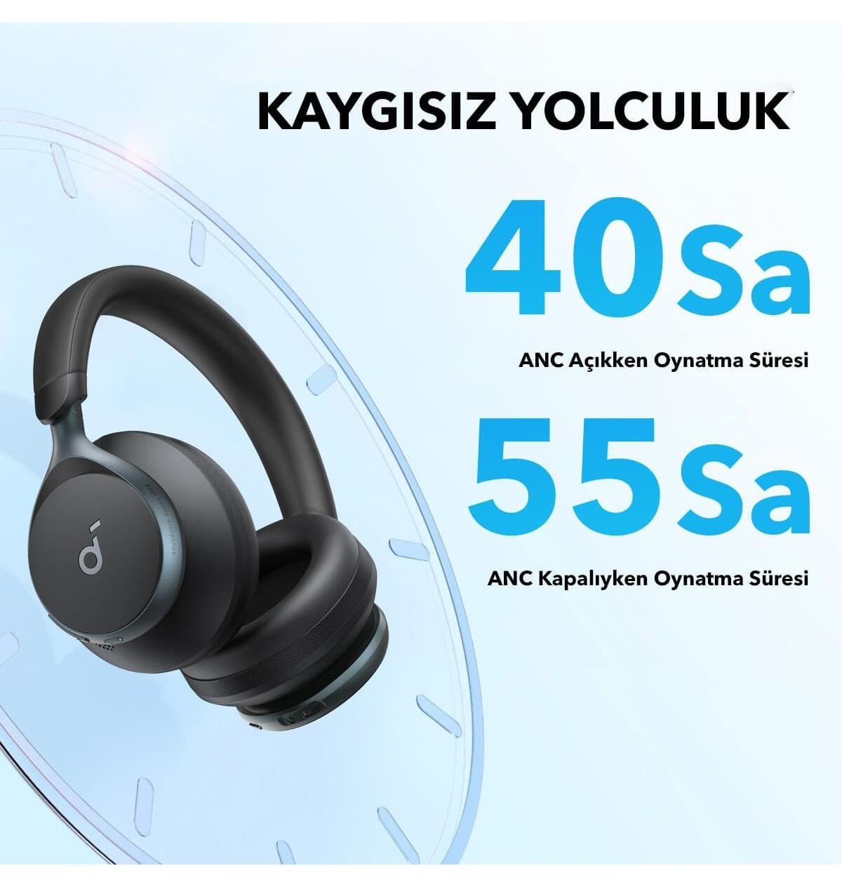 هدفون Anker Soundcore Space One صورتی مدل A3035 هدفون Anker Soundcore Space One صورتی مدل A3035