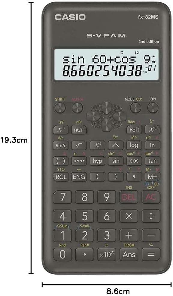 ماشینحساب علمی Casio مدل Fx-82Ms-2Nd Edition ماشینحساب علمی Casio مدل Fx-82Ms-2Nd Edition