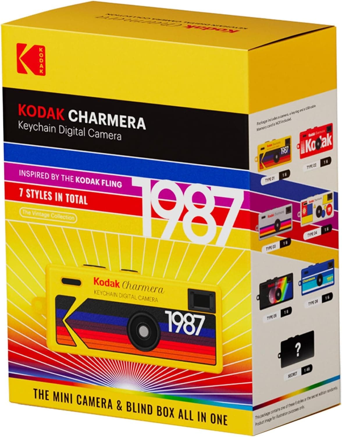 جاکلیدی دوربین دیجیتال KODAK Charmera، بسته شانسی ۲ عددی با دوربین تکی و کارت حافظه 32GB جاکلیدی دوربین دیجیتال KODAK Charmera، بسته شانسی ۲ عددی با دوربین تکی و کارت حافظه 32GB