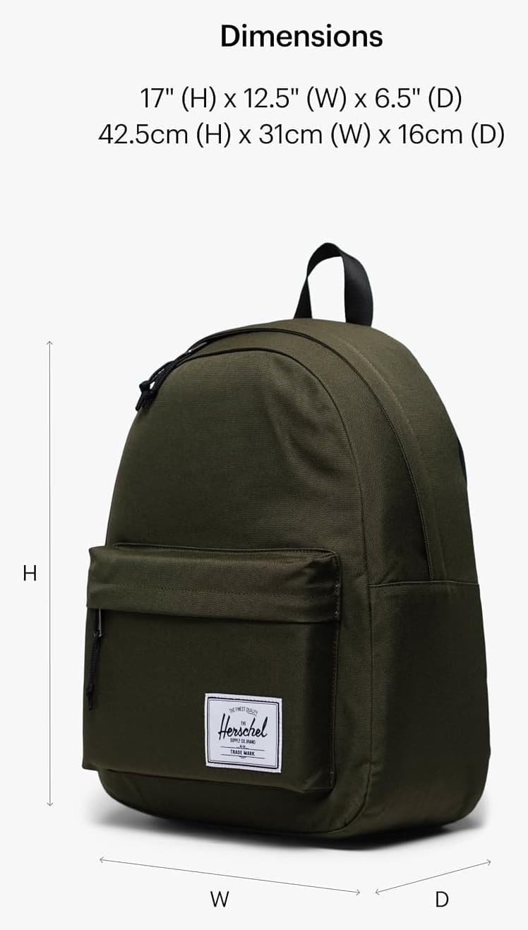 کولهپشتی Herschel Classic پارچهای دافع آب سازگار با لپتاپ 14 اینچی 26 L کولهپشتی Herschel Classic پارچهای دافع آب سازگار با لپتاپ 14 اینچی 26 L