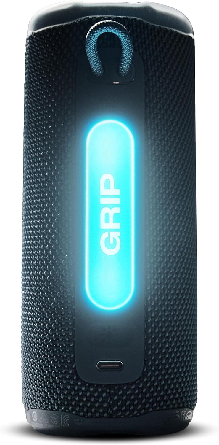 اسپیکر بلوتوثی JBL Grip مشکی ضدآب و ضدگرد IP68 با نورپردازی محیطی اسپیکر بلوتوثی JBL Grip مشکی ضدآب و ضدگرد IP68 با نورپردازی محیطی
