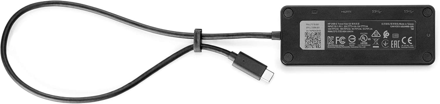 هاب سفری HP مدل G2 USB-C سیمی مشکی W126262609 هاب سفری HP مدل G2 USB-C سیمی مشکی W126262609