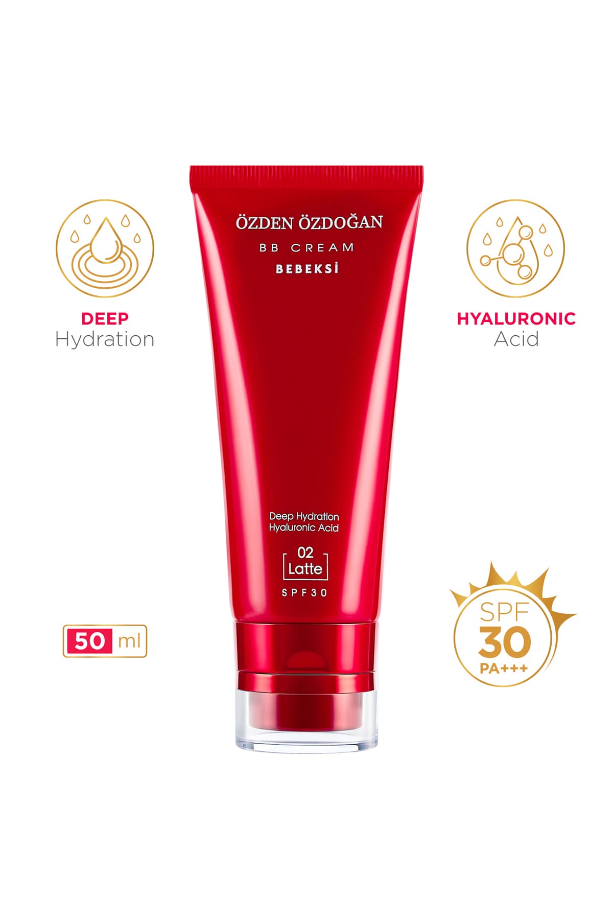 کرم BB ÖZDEN ÖZDOĞAN رنگ لاته کودکانه 02 SPF 30 حجم 50ML