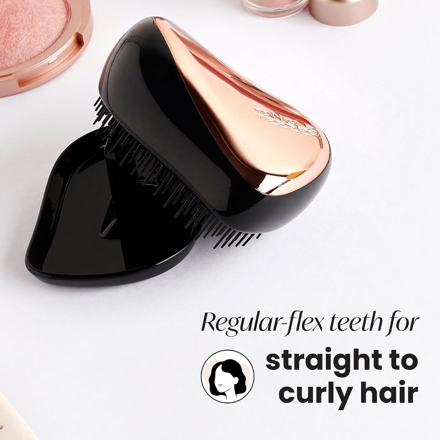 برس مو پسرانه Tangle Teezer Compact Styler رز گلد و مشکی سفری برس مو پسرانه Tangle Teezer Compact Styler رز گلد و مشکی سفری