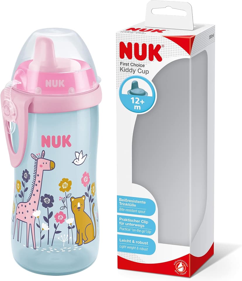 لیوان کودک NUK Kiddy Cup 300 ml صورتی ضدنشت BPA-Free لیوان کودک NUK Kiddy Cup 300 ml صورتی ضدنشت BPA-Free