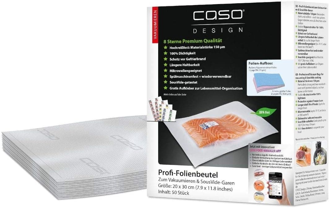 کیسه وکیوم Caso سایز 30x40 cm بسته 50 عدد کیسه وکیوم Caso سایز 30x40 cm بسته 50 عدد