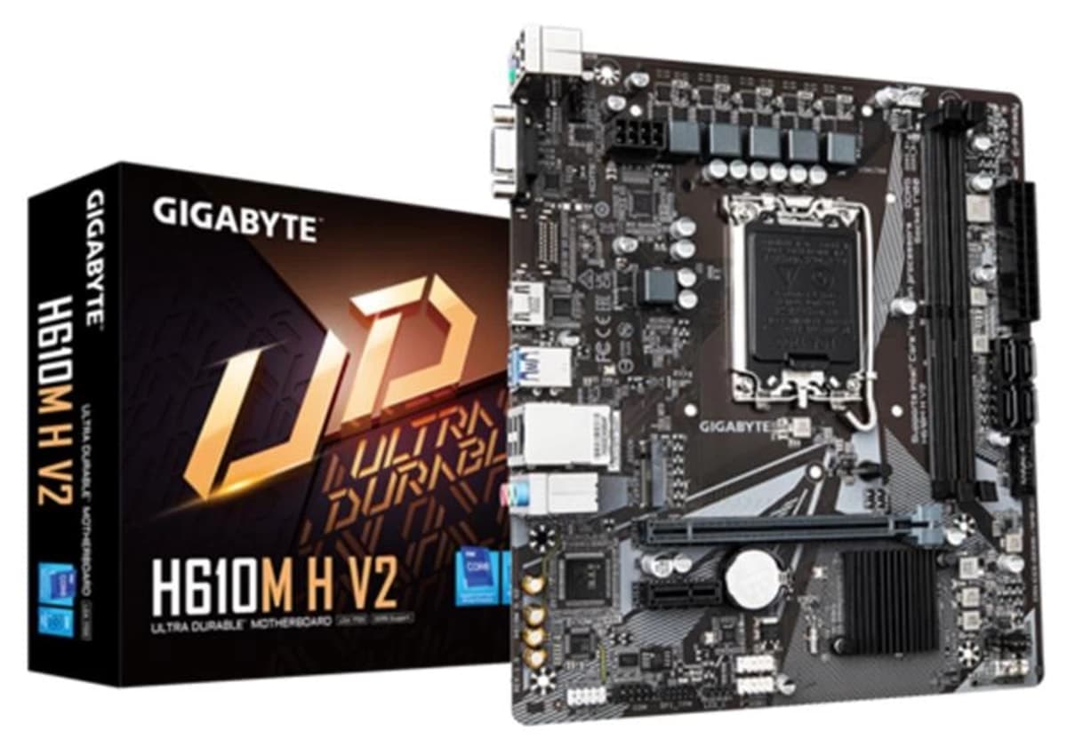 مادربرد Gigabyte مدل H610M-H-V2 با حافظه DDR5 و 5600MHz سوکت 1700p فرم فاکتور mATX مادربرد Gigabyte مدل H610M-H-V2 با حافظه DDR5 و 5600MHz سوکت 1700p فرم فاکتور mATX