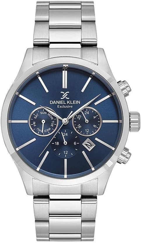 ساعت مچی مردانه Daniel Klein بند فلزی نقرهای صفحه سرمهای مدل DK.13.10093-3 ساعت مچی مردانه Daniel Klein بند فلزی نقرهای صفحه سرمهای مدل DK.13.10093-3