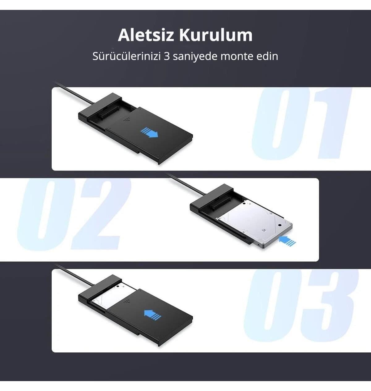 باکس دیسک SSD و HDD مدل Ugreen 2.5 اینچی با رابط USB 3.0 باکس دیسک SSD و HDD مدل Ugreen 2.5 اینچی با رابط USB 3.0