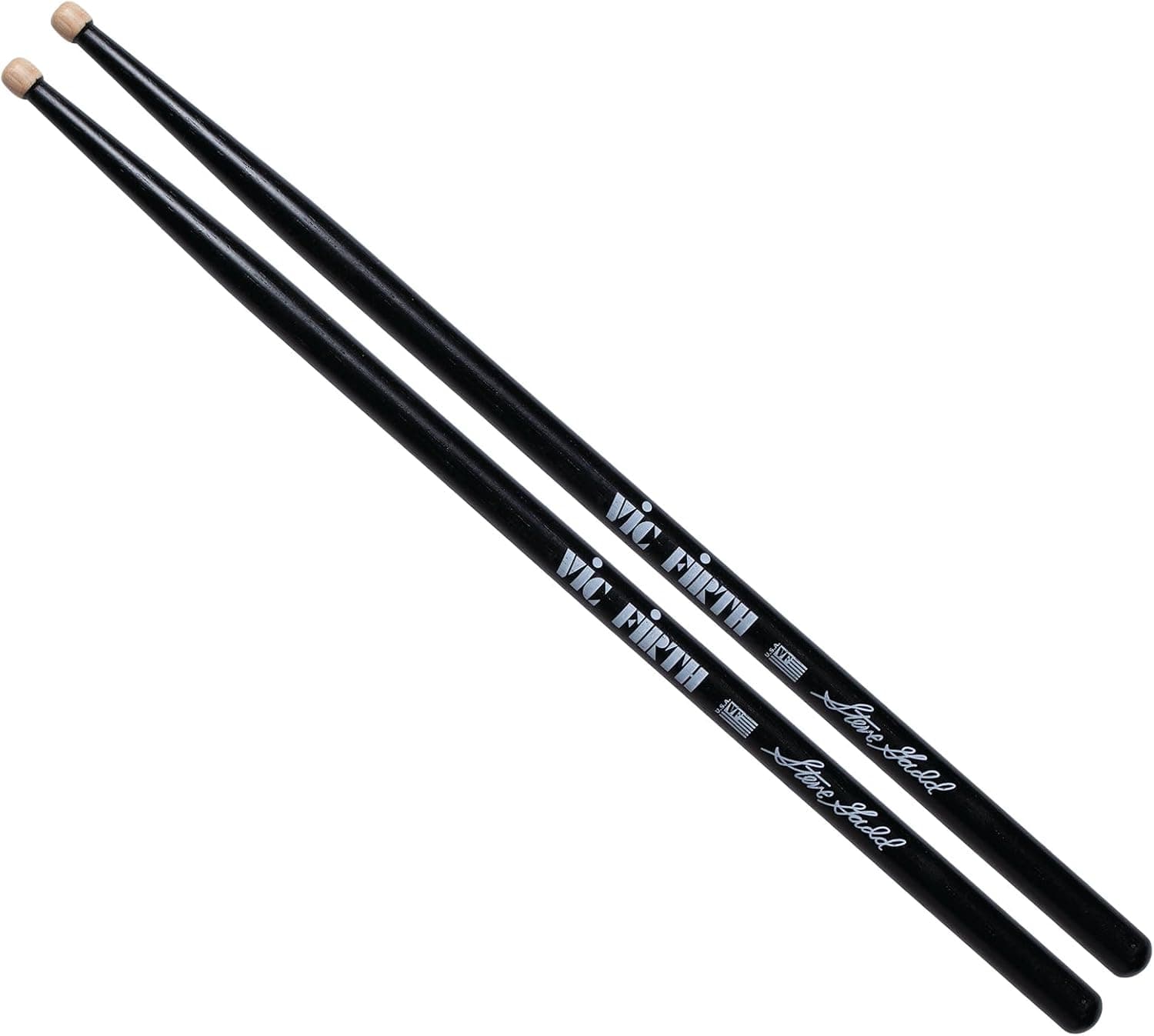 چوب درامز جفتی Vic Firth Signature Steve Gadd مشکی نایلونی هیکوری چوب درامز جفتی Vic Firth Signature Steve Gadd مشکی نایلونی هیکوری