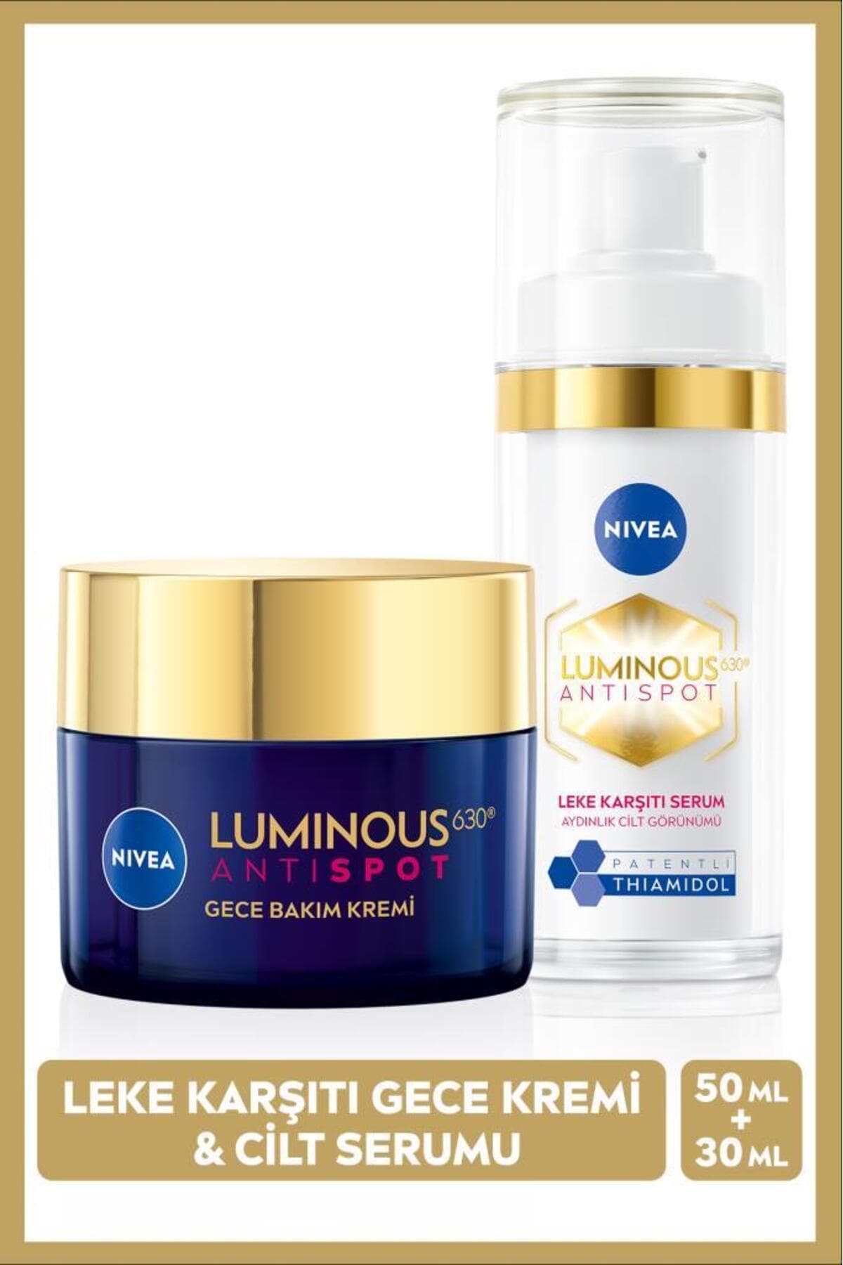 سرم صورت 30ml و کرم شب صورت 50ml NIVEA Luminous630 ضد لک برای پوستهای لکدار سرم صورت 30ml و کرم شب صورت 50ml NIVEA Luminous630 ضد لک برای پوستهای لکدار