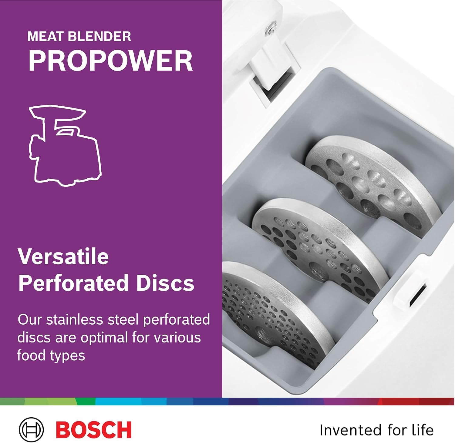 چرخ گوشت Bosch ProPower سفید 1800W مدل MFW66020GB چرخ گوشت Bosch ProPower سفید 1800W مدل MFW66020GB