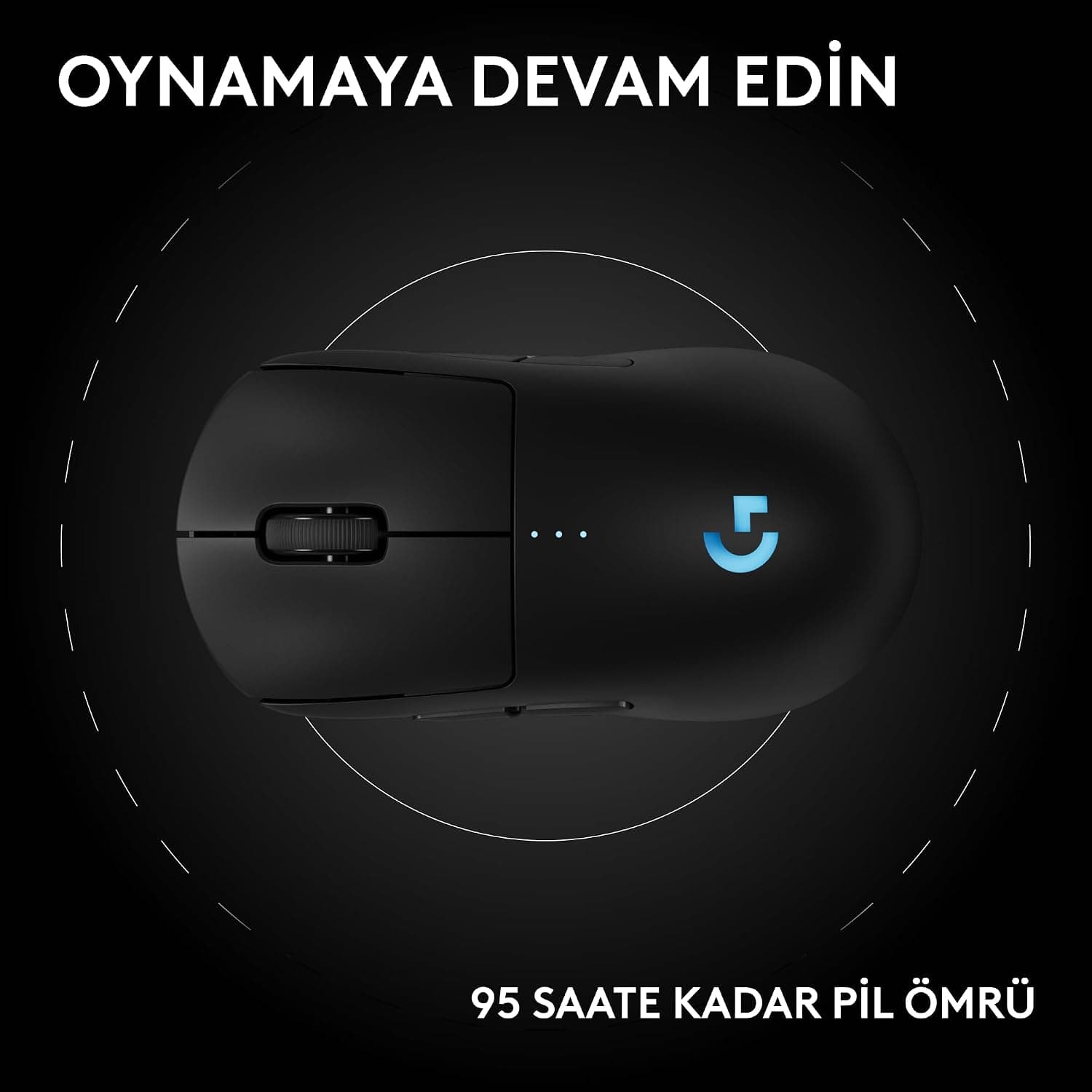 ماوس گیمینگ بیسیم دوطرفه PC/Mac Logitech G با حسگر HERO 2 32K DPI و 500+ IPS، 4 کلید قابلتنظیم، شارژ USB-C، مدل PRO 2 LIGHTSPEED مشکی ماوس گیمینگ بیسیم دوطرفه PC/Mac Logitech G با حسگر HERO 2 32K DPI و 500+ IPS، 4 کلید قابلتنظیم، شارژ USB-C، مدل PRO 2 LIGHTSPEED مشکی