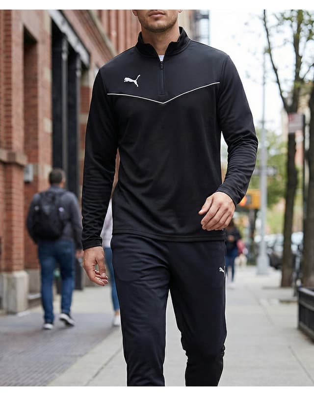 تیشرت مردانه Puma یقه زیپدار 1/4 مدل Teamrıse تیشرت مردانه Puma یقه زیپدار 1/4 مدل Teamrıse