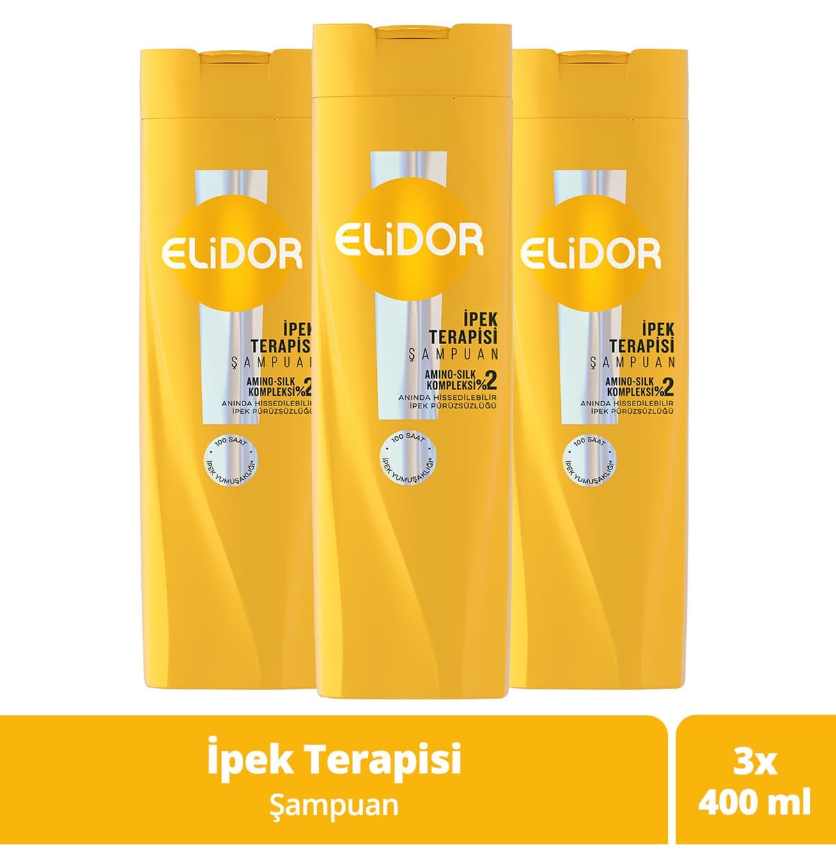 شامپو زنانه Elidor درمان ابریشم 400 ml x3 شامپو زنانه Elidor درمان ابریشم 400 ml x3