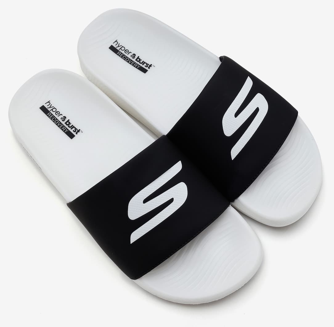 دمپایی مردانه Skechers مشکی Hyper Slide Deriver مدل 246020 BKW دمپایی مردانه Skechers مشکی Hyper Slide Deriver مدل 246020 BKW