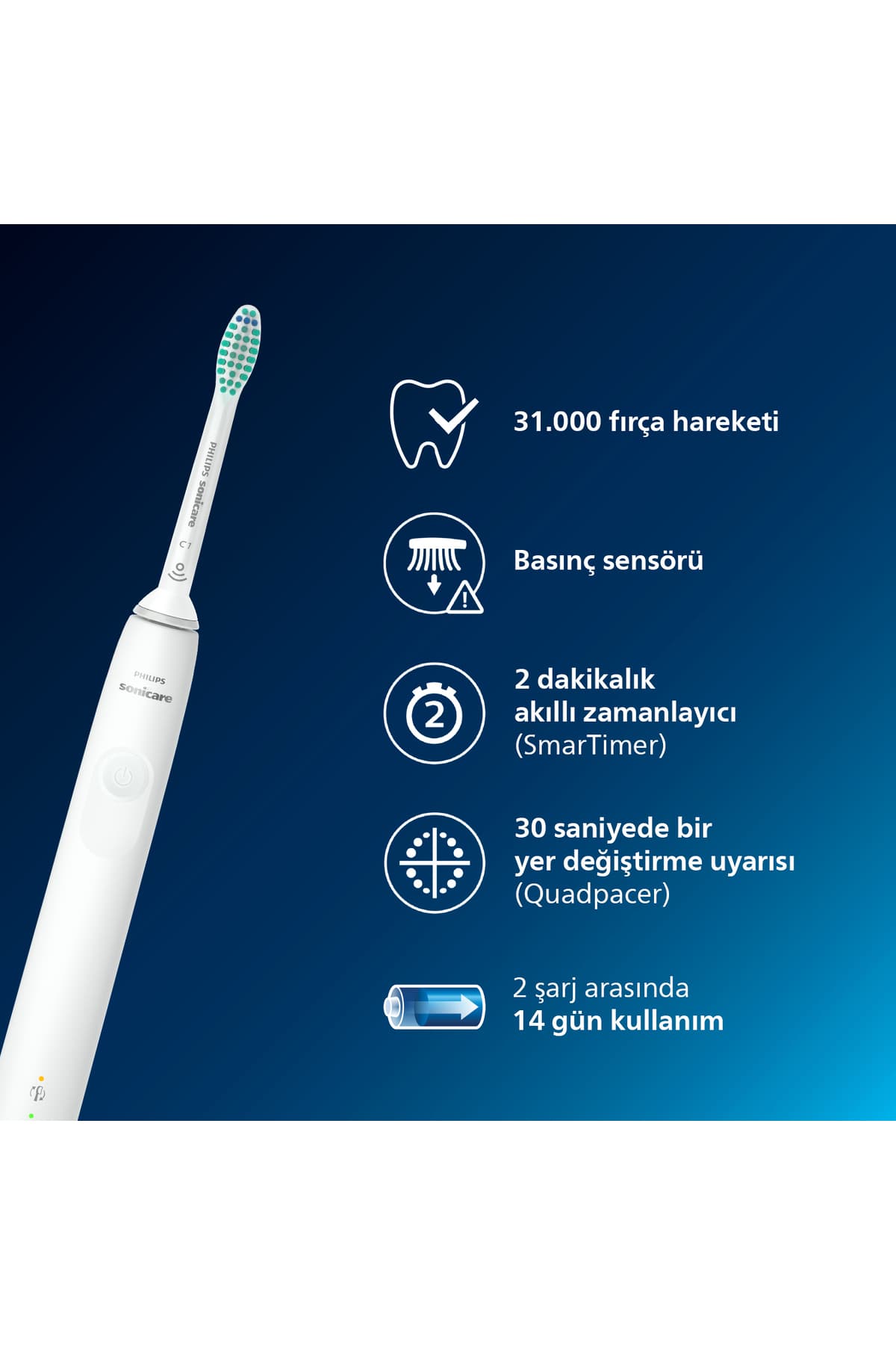 مسواک برقی شارژی Philips Sonicare 3100 با تمیزکنندگی ۳ برابری، شارژدهی ۱۴ روزه و حسگر فشار مدل HX3671/13 مسواک برقی شارژی Philips Sonicare 3100 با تمیزکنندگی ۳ برابری، شارژدهی ۱۴ روزه و حسگر فشار مدل HX3671/13