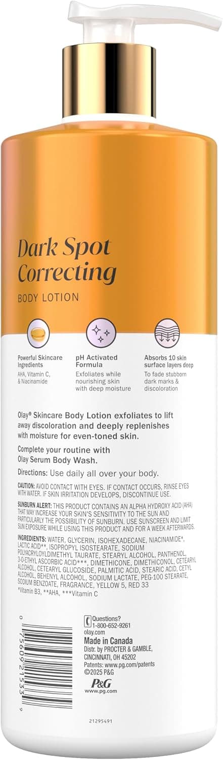 لوسیون بدن زنانه Olay با سرم AHA کاهش تیرگی پوست 17 fl oz لوسیون بدن زنانه Olay با سرم AHA کاهش تیرگی پوست 17 fl oz