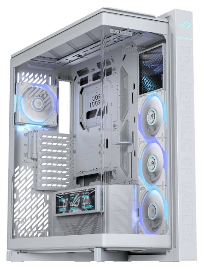 کیس گیمینگ ASUS مدل ROG Cronox GR801 با پنل شیشهای و فول تاور سفید کیس گیمینگ ASUS مدل ROG Cronox GR801 با پنل شیشهای و فول تاور سفید