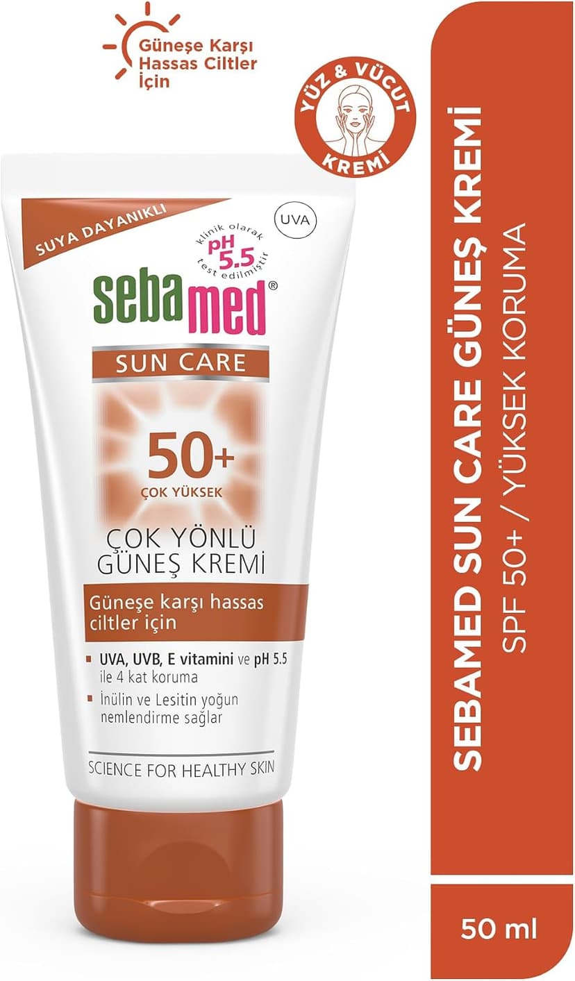 کرم ضد آفتاب Sebamed Sun Care SPF 50+ با فیلتر UVA/UVB و ویتامین E 50 ml کرم ضد آفتاب Sebamed Sun Care SPF 50+ با فیلتر UVA/UVB و ویتامین E 50 ml