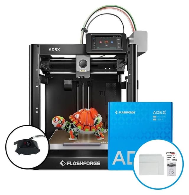 بسته کیت محفظهدار FLASHFORGE مدل Adventurer 5X با دوربین هدیه بسته کیت محفظهدار FLASHFORGE مدل Adventurer 5X با دوربین هدیه
