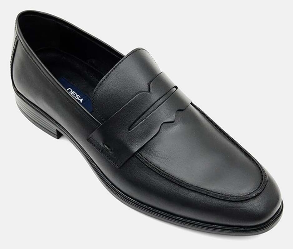 لوفر مردانه Desa چرمی مشکی کلاسیک Slip-On لوفر مردانه Desa چرمی مشکی کلاسیک Slip-On