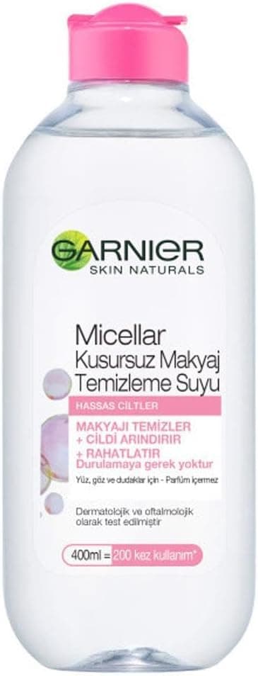 محلول پاککننده آرایش میسلار Garnier برای پوستهای حساس 400ML محلول پاککننده آرایش میسلار Garnier برای پوستهای حساس 400ML
