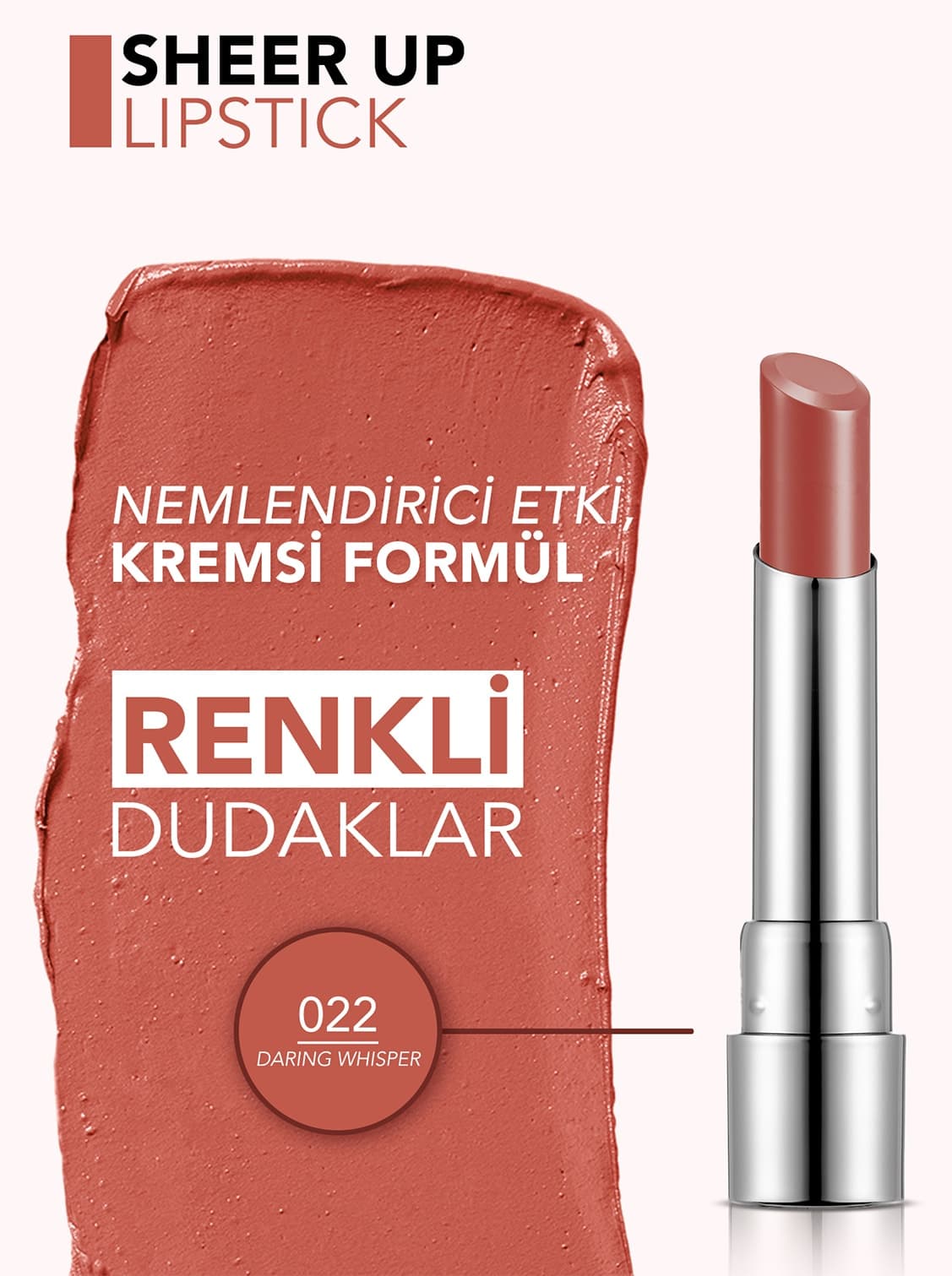 رژ لب Flormar مرطوبکننده براق Sheer Up Lipstick مدل 022 نجوای جسورانه رژ لب Flormar مرطوبکننده براق Sheer Up Lipstick مدل 022 نجوای جسورانه
