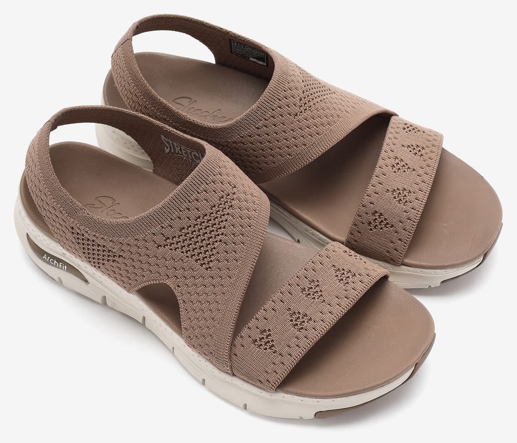 صندل زنانه Skechers قهوهای ARCH FIT BRIGHTEST DAY مدل 119458 MOC صندل زنانه Skechers قهوهای ARCH FIT BRIGHTEST DAY مدل 119458 MOC