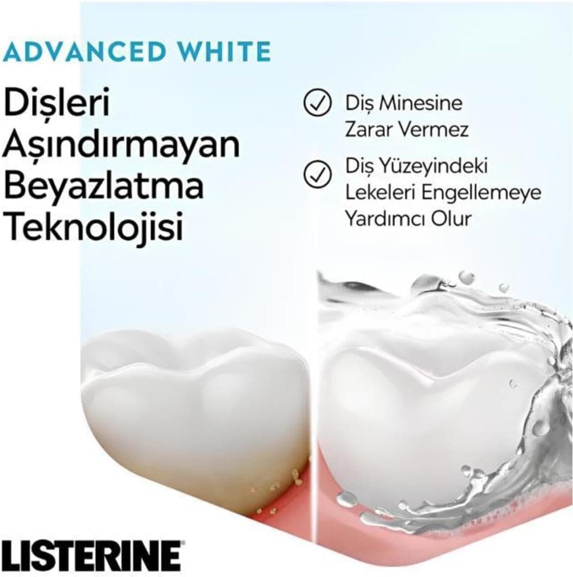 دهانشویه Listerine Advanced White با طعم ملایم 1000 Ml X2 همراه با لیوان شیشهای هدیه دهانشویه Listerine Advanced White با طعم ملایم 1000 Ml X2 همراه با لیوان شیشهای هدیه