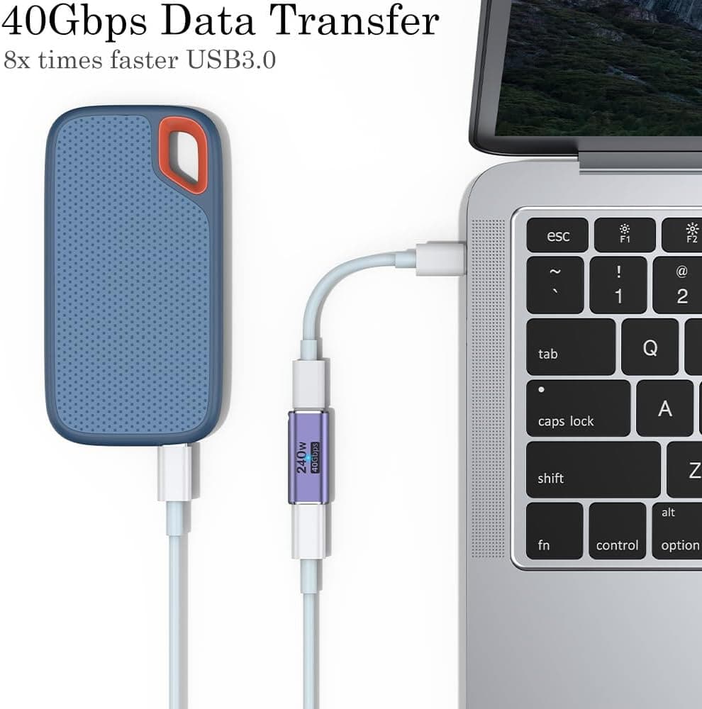 کوپلر USB-C بسته 2 عددی AuviPal پشتیبانی از شارژ 240W کوپلر USB-C بسته 2 عددی AuviPal پشتیبانی از شارژ 240W