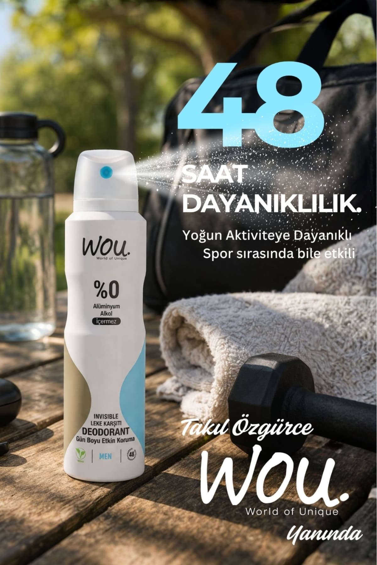 اسپری دئودورانت مردانه WOU World of Unique بدون پودر، محافظت 48 ساعته، وگان، بدون الکل 150ml اسپری دئودورانت مردانه WOU World of Unique بدون پودر، محافظت 48 ساعته، وگان، بدون الکل 150ml